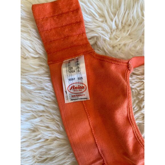 Anita Seamless Stretch Nursing Maternity Bra Size Small Orange Dot 5097 - Picture 4 of 4